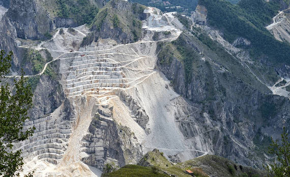 Carrara marble quarries